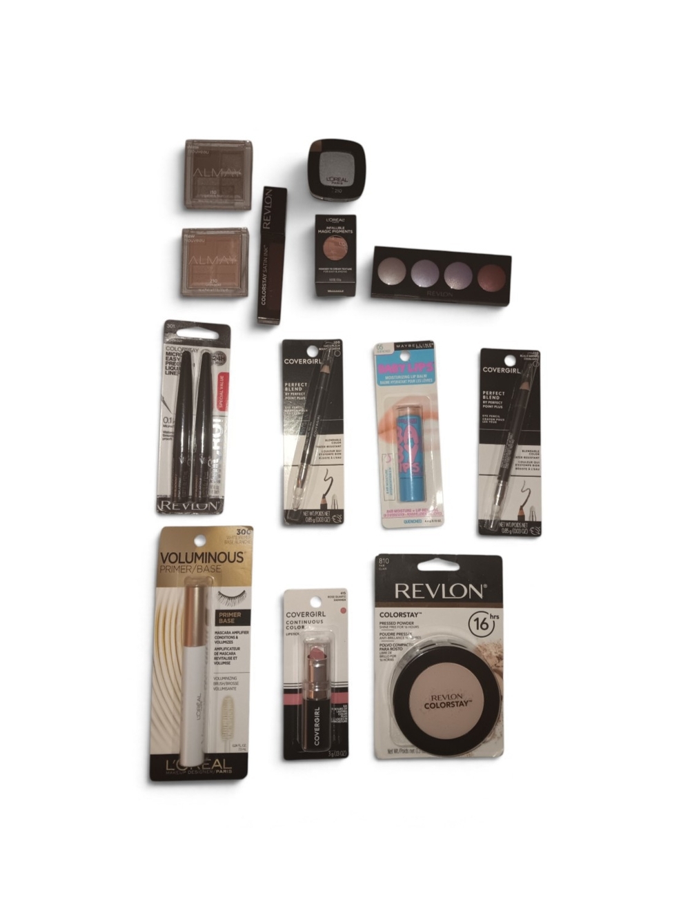 New Makeup products — mascara primer, lipstick, pressed powder